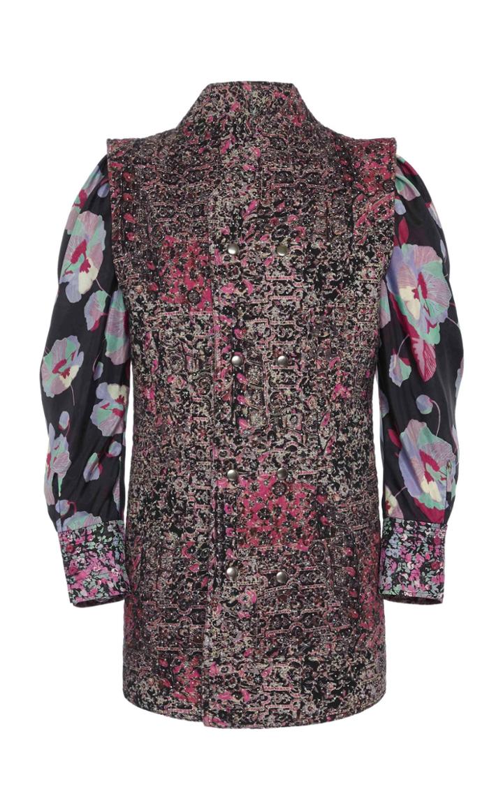 Moda Operandi Isabel Marant Finae Puffed Sleeve Printed Cotton Dress Size: 34