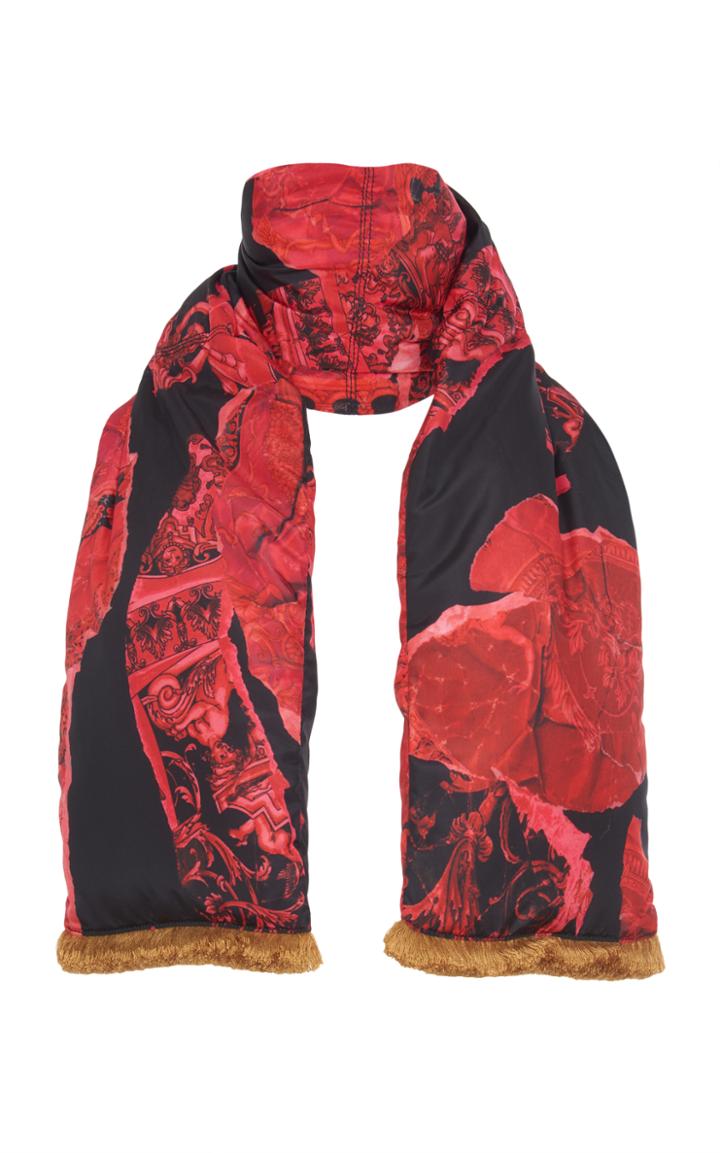 Versace Floral Printed Puffer Scarf