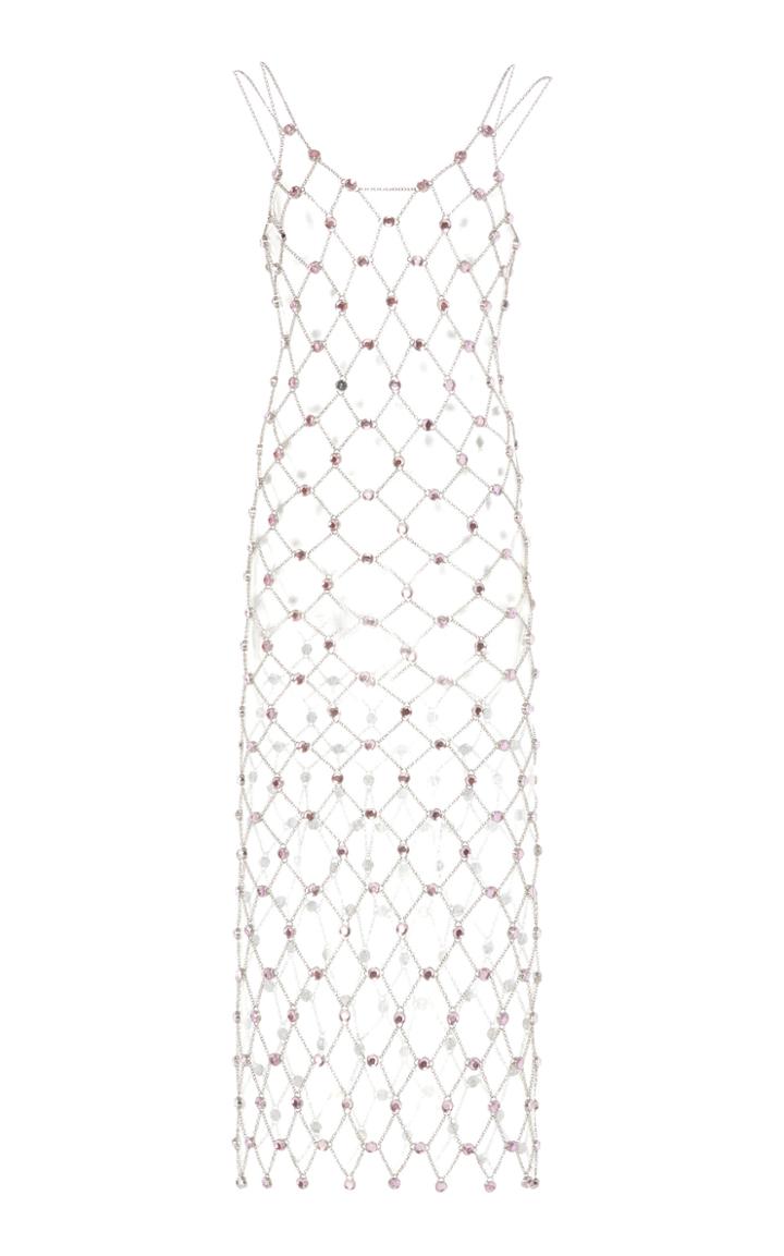 Moda Operandi Paco Rabanne Midi Length Chain Overlay Dress Size: 34