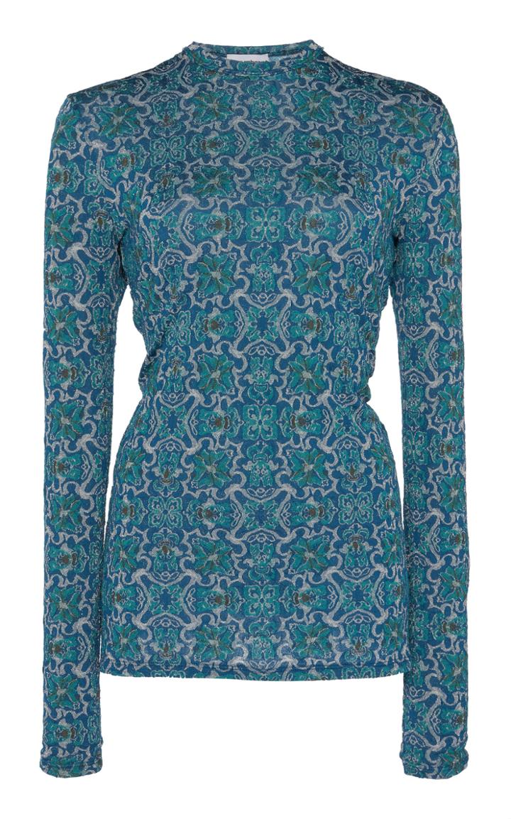 Paco Rabanne Floral-jacquard Top
