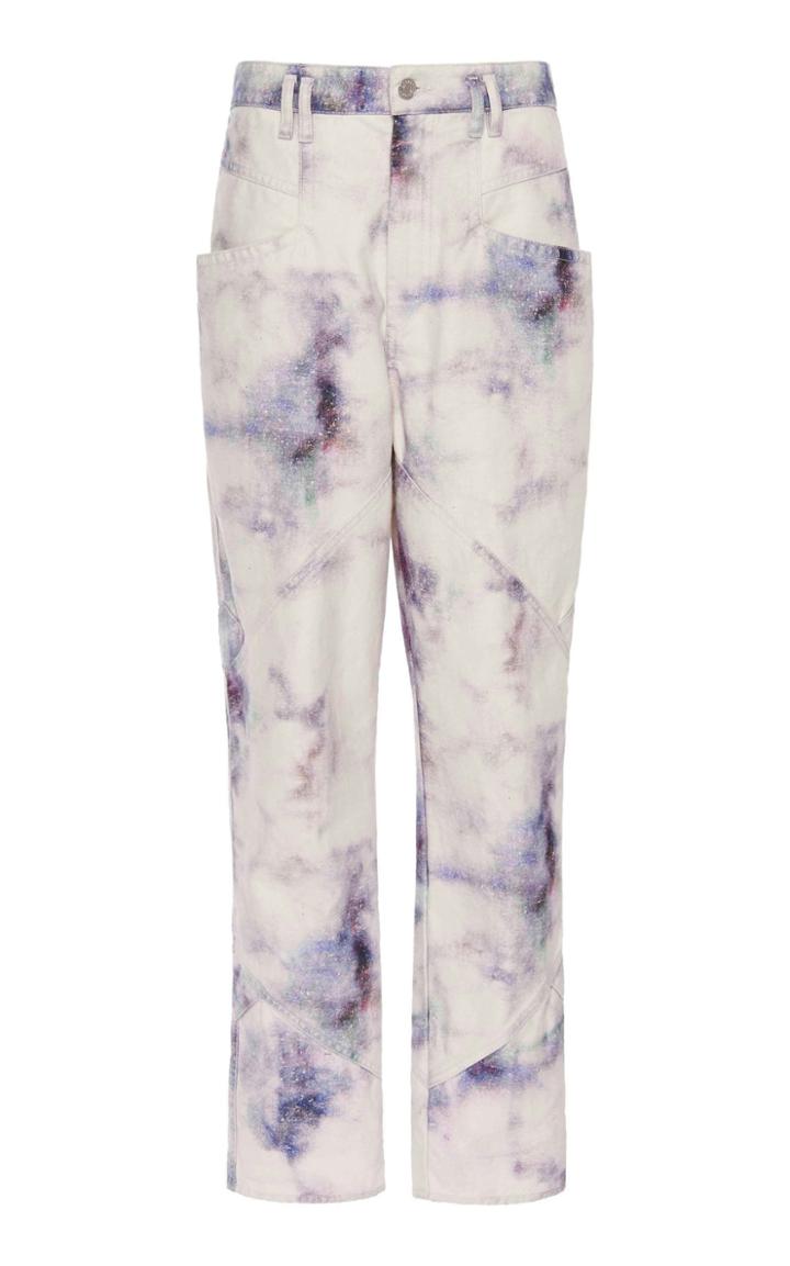 Isabel Marant Eloisa Tie-dye Cotton Straight-leg Pants