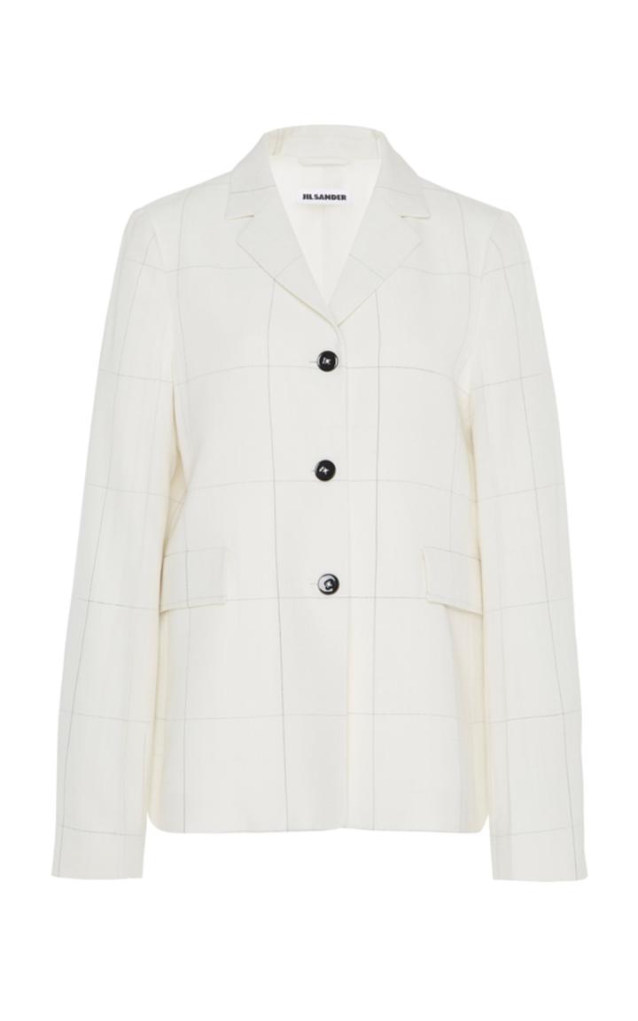 Jil Sander Gaber Grid Print Jacket