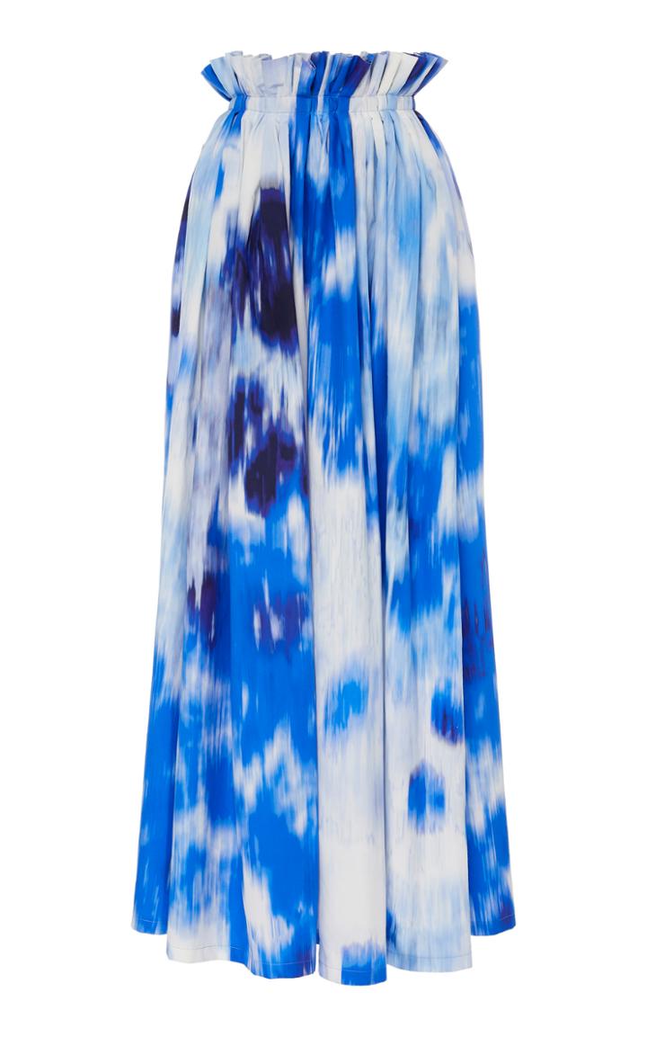 Carolina Herrera Printed Cotton-blend Maxi Skirt