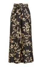 Zimmermann Ladybeetle Belted Printed Silk Wide-leg Pants