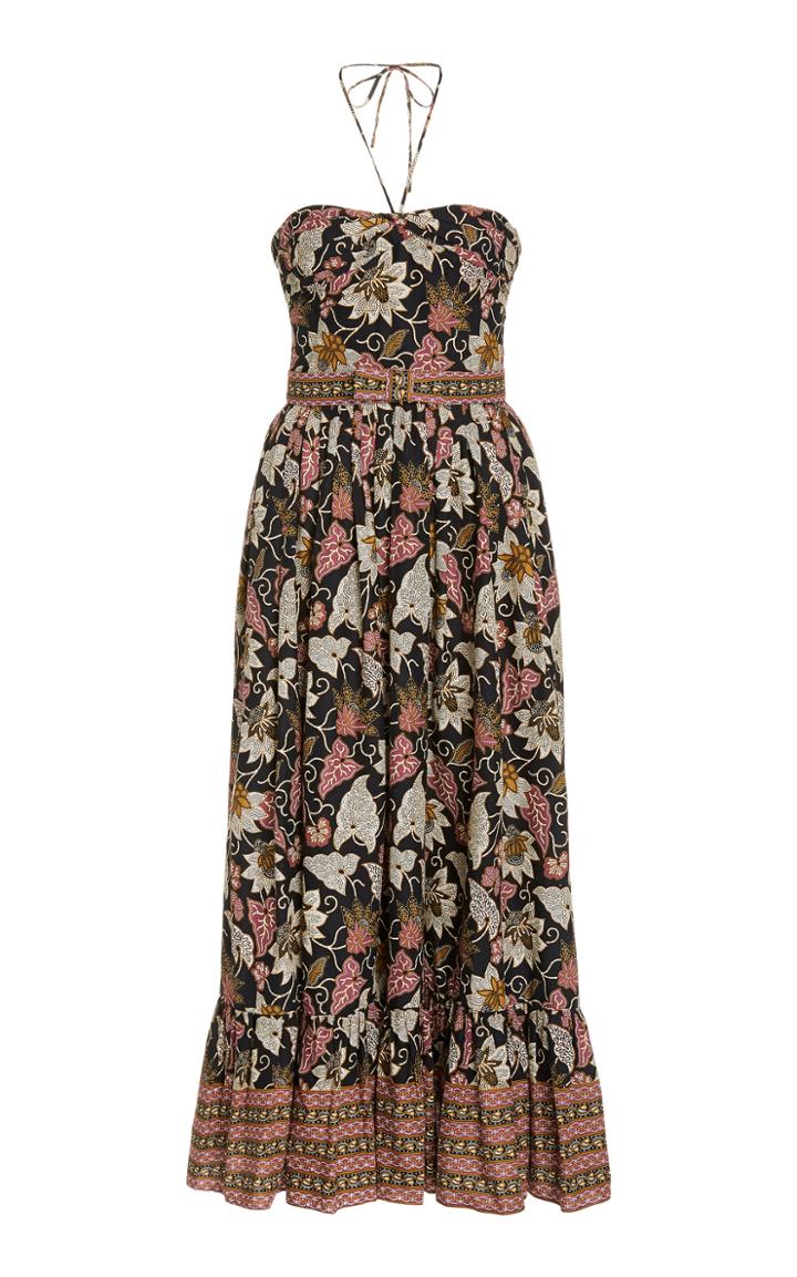 Alexis Aniessa Printed Cotton Halterneck Dress