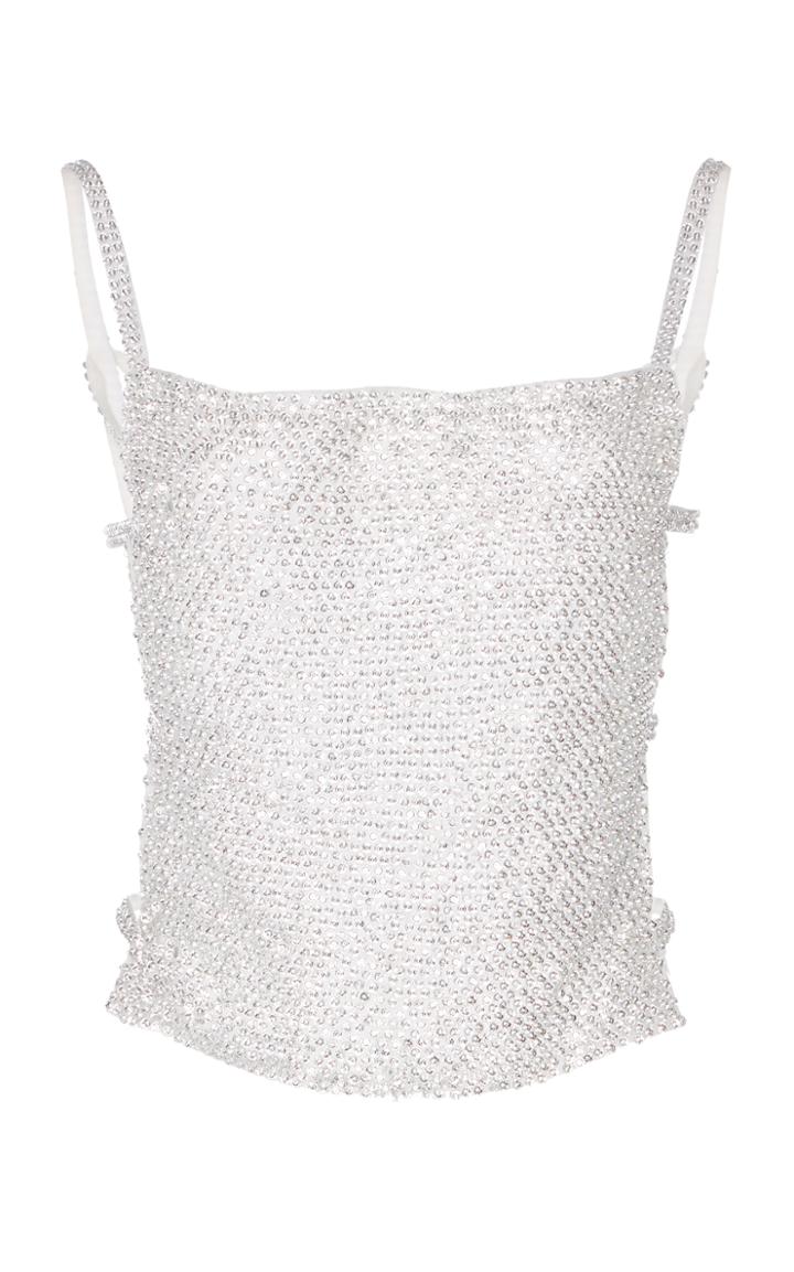 Nina Ricci Crystal Embroidered Strass Top