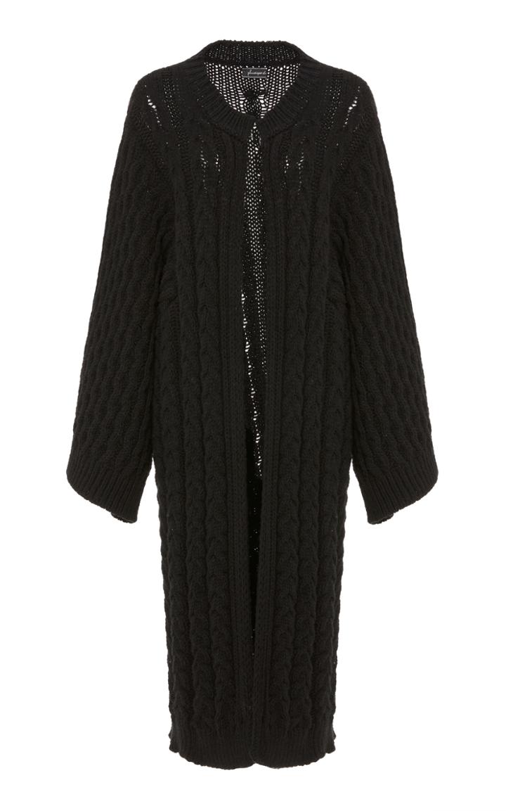 Phisique Du Role Braided Knit Long Cardigan