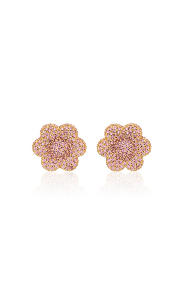 Moda Operandi Ashley Mccormick 18k Gold And Diamond Earrings