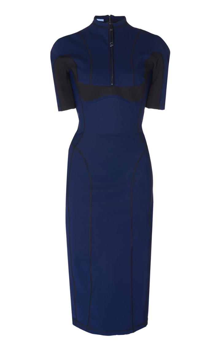 Mugler Zip Detail Knee-length Bodycon Dress