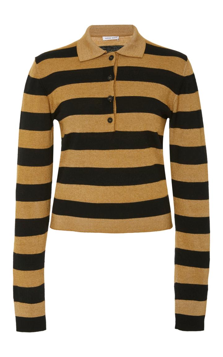Tomas Maier Merino Knit Polo Top