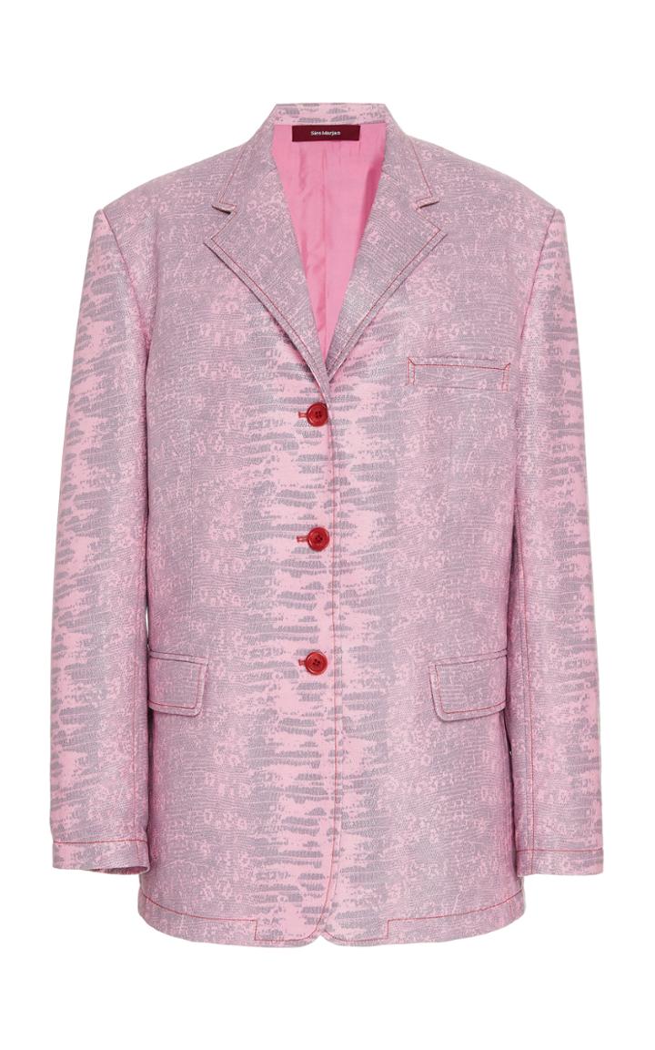 Moda Operandi Sies Marjan Molly Lizard-effect Faux-leather Blazer Size: Xs/s