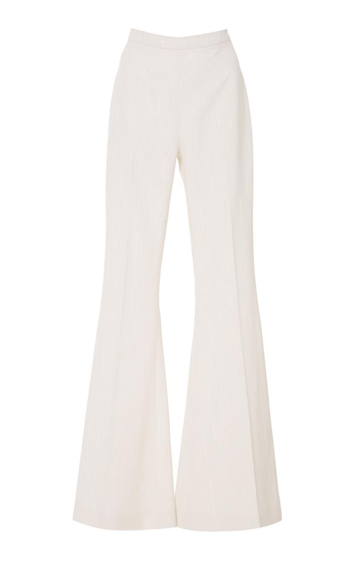Christian Siriano Silk-blend Moire High-rise Pants