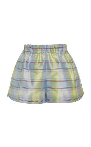 Markarian Plaid Silk Shorts