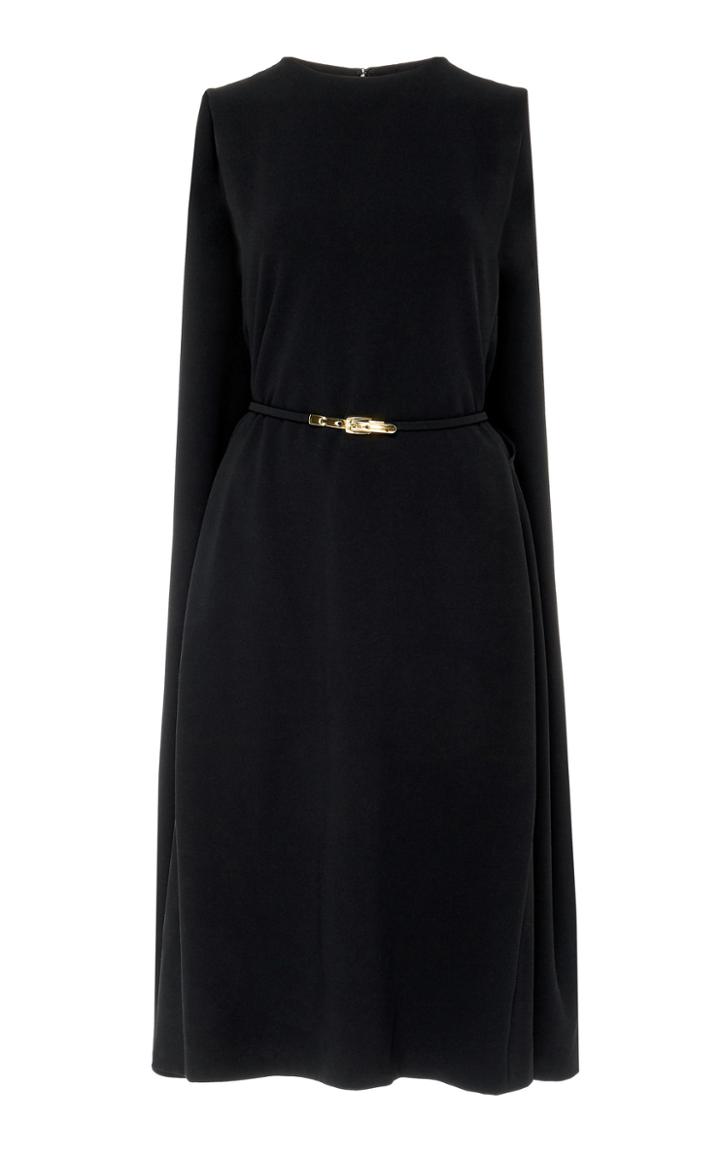 Ralph Lauren Aviana Cape-effect Gabardine Dress