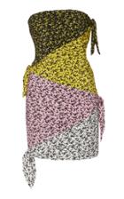 Philosophy Di Lorenzo Serafini Printed Crepe De Chine Strapless Mini Dress