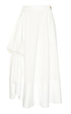 Loewe Gathered Paneled Cotton Midi Skirt Size: 34