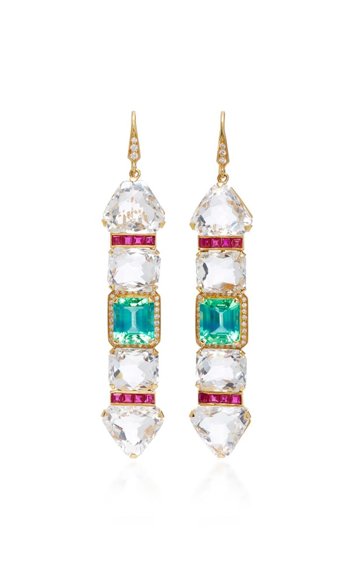Hanut Singh One-of-a-kind Ice Crystal Stick Earrings