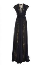 Naeem Khan Short Sleeve Gown