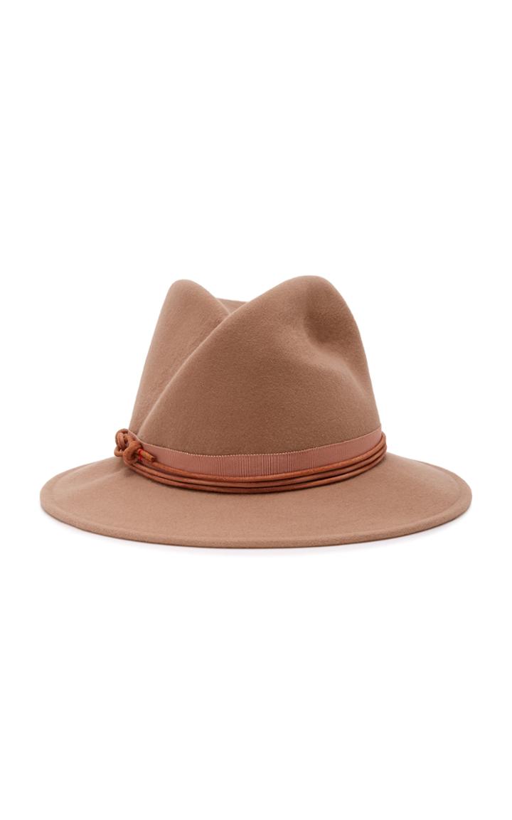 Yestadt Millinery Leather Detail Wool-felt Fedora