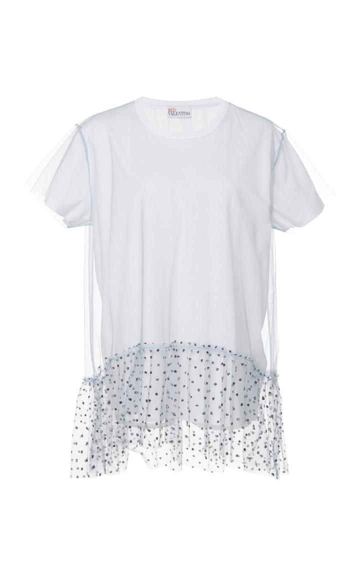 Red Valentino Glitter Tulle T-shirt