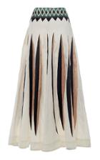 Moda Operandi Le Sirenuse Positano Flames Livia Embroidered Linen Midi Skirt Size: 4