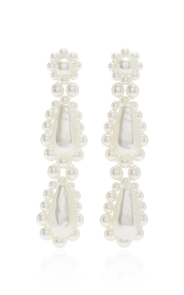 Simone Rocha Resin Pearl Drop Earrings