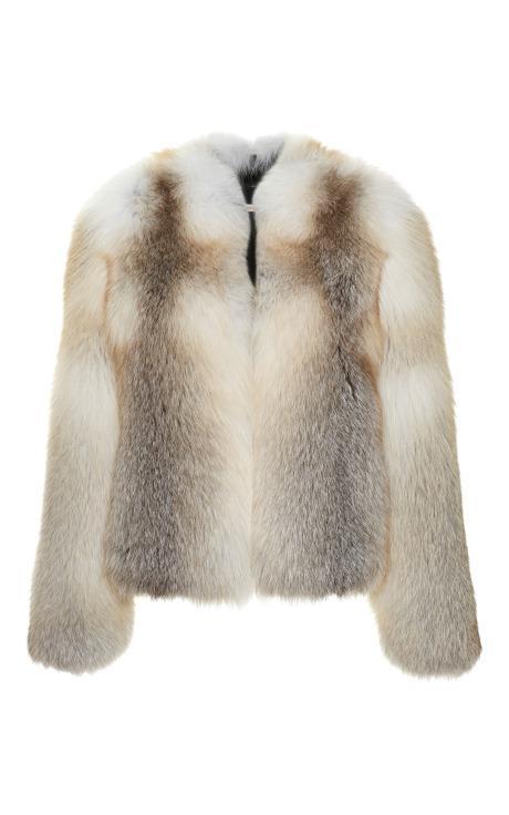 Preorder Christopher Kane Blonde Fox Fur Jacket