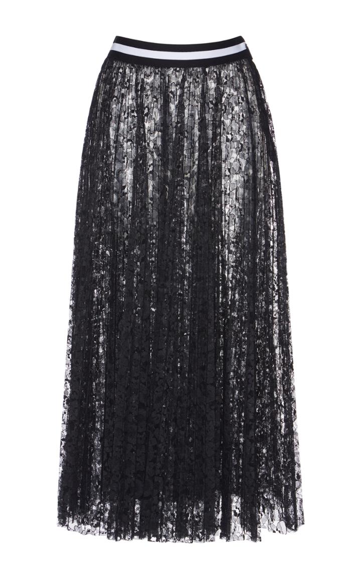 Msgm Pleated Lace Skirt