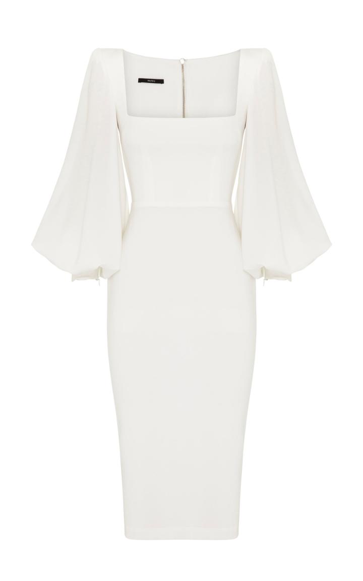 Moda Operandi Alex Perry Pearson Satin Crepe Portrait Balloon Sleeve Dress
