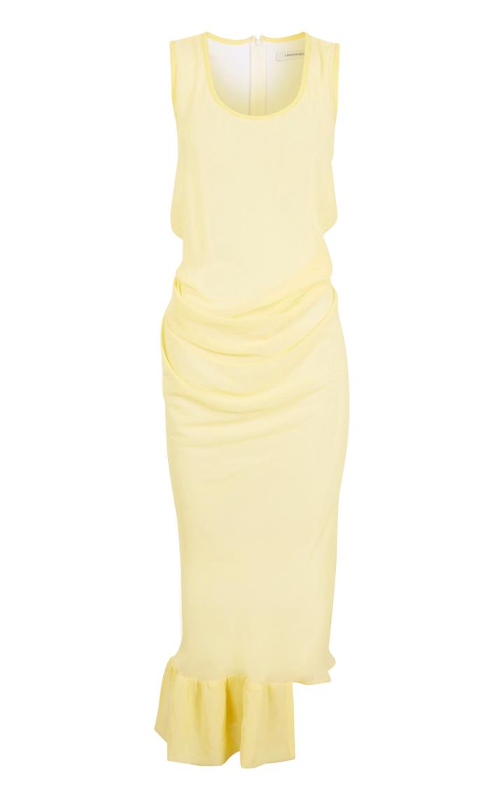 Christopher Esber Ruffled Hem Midi Dress