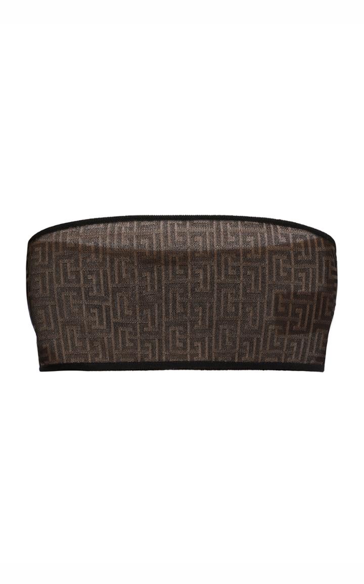 Moda Operandi Balmain Monogrammed Bandeau Top