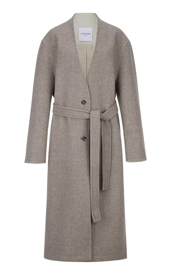 Moda Operandi Le17 Septembre Collarless Wool-blend Coat