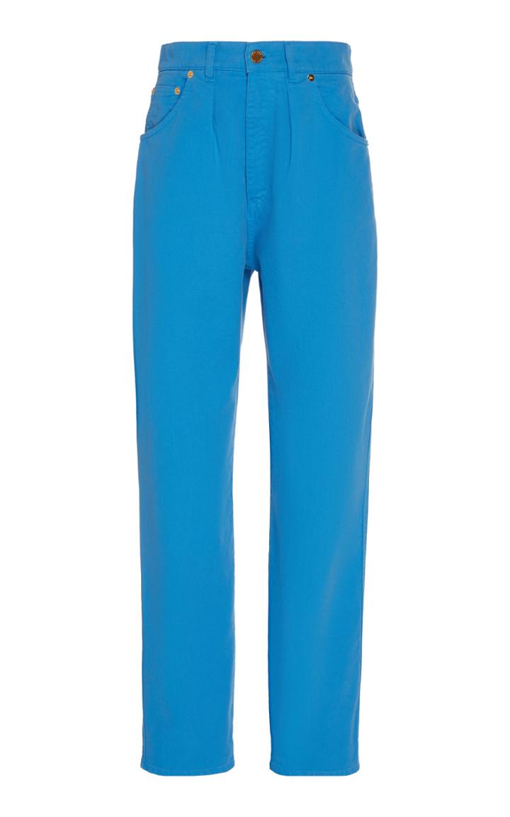 Alberta Ferretti Cotton Wide-leg Pants