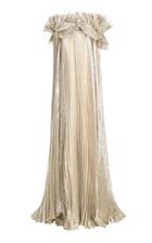 Moda Operandi Oscar De La Renta Pleated Silk-blend Caftan