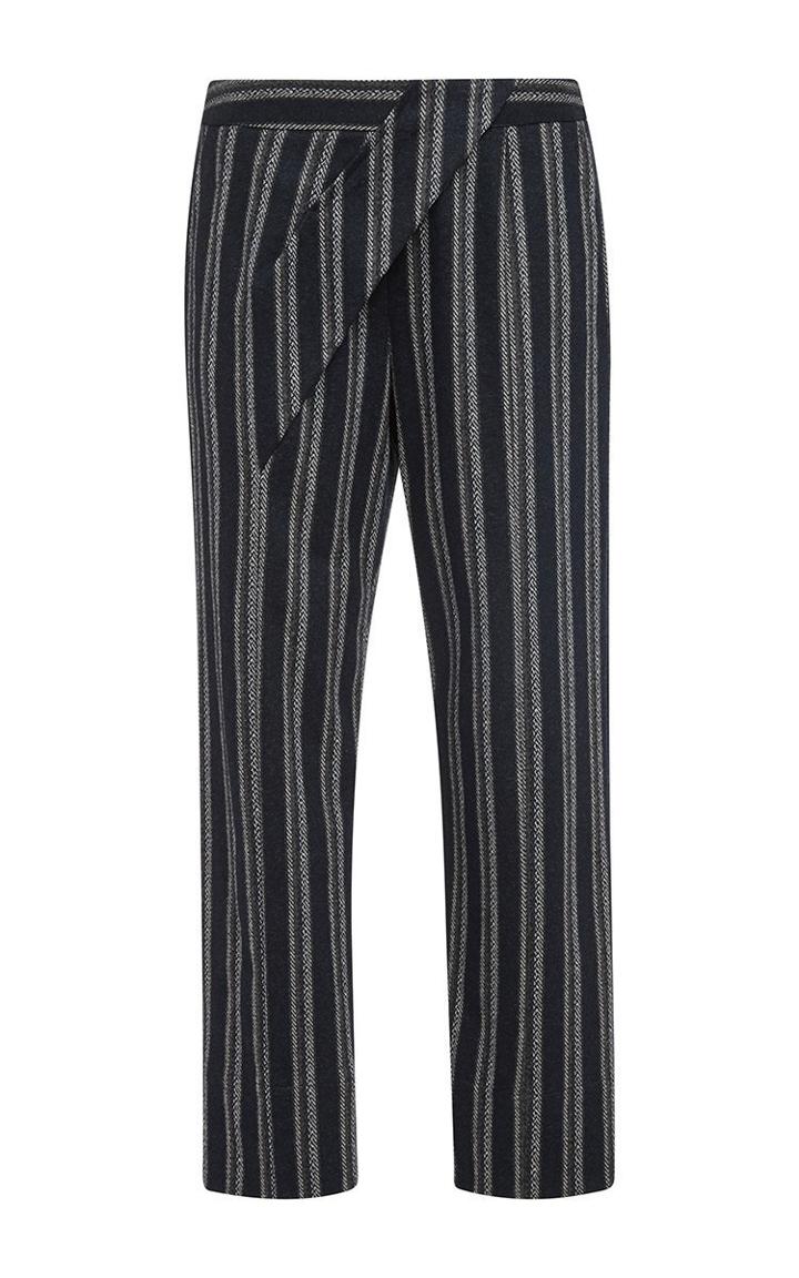Thakoon Addition Striped Ponti Wrap Pant