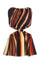 Moda Operandi Christopher Esber Striped Silk Backless Top