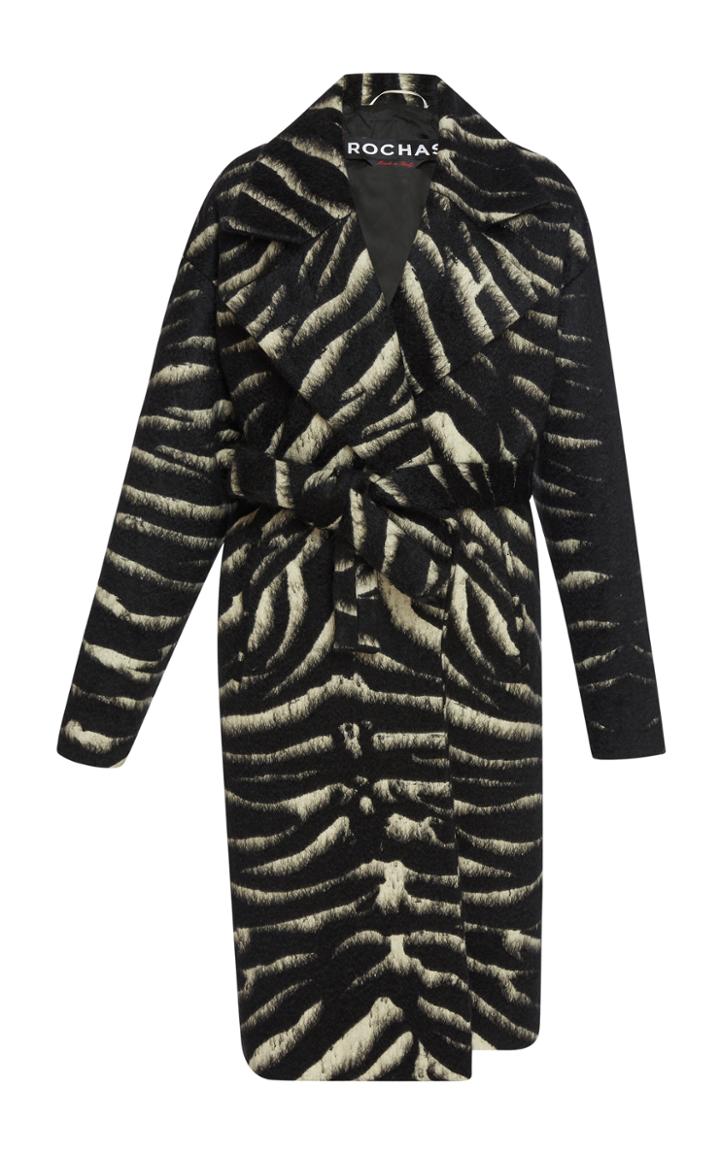 Rochas Zebra Jacquard Coat