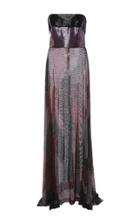 Prabal Gurung Crystal Mesh Strapless Gown