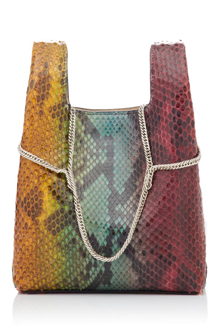 Hayward Tie Dye Python Mini Shopper On A Chain