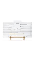L'afshar Medium Lineas Clear Acrylic Clutch