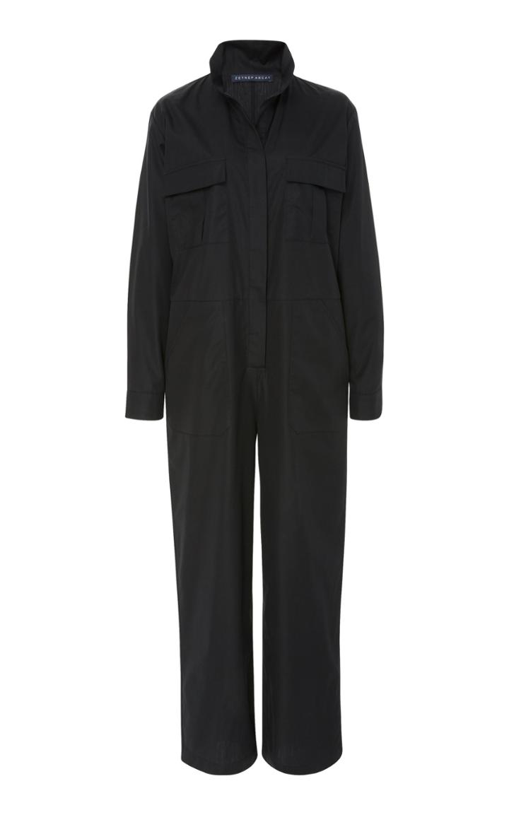 Zeynep Aray Collared Cotton Jumpsuit