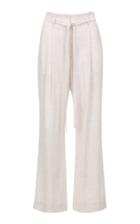 Moda Operandi Le17 Septembre Belted Pleated Linen-cotton Wide-leg Pants