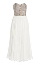 Moda Operandi Alessandra Rich Silk Dress With Lame Jacquard Bustier