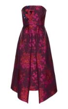Delpozo Strapless Jacquard Dress