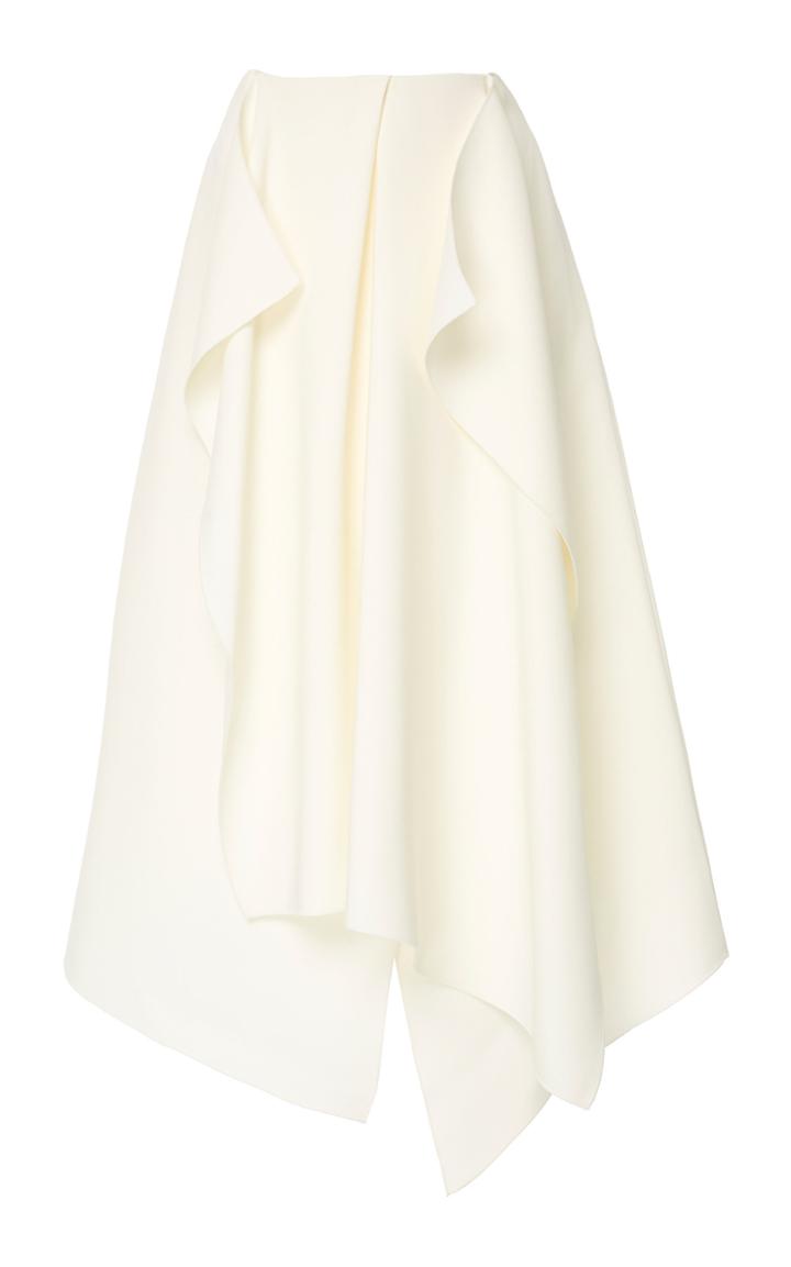 Yeon Phoebe Pleated Wool And Silk-blend Midi Skirt