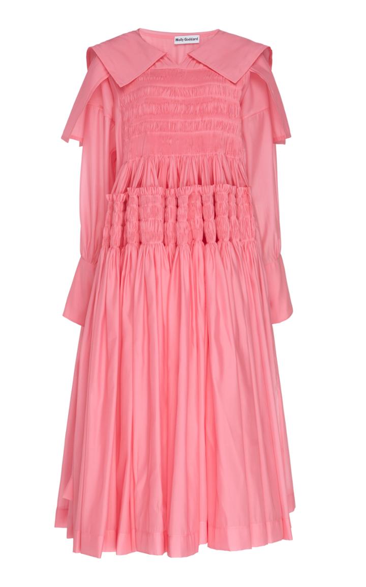 Molly Goddard Bertha Dress Pleated Taffeta Dress
