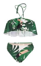 Adriana Degreas Geometric Foliage Strapless Bikini