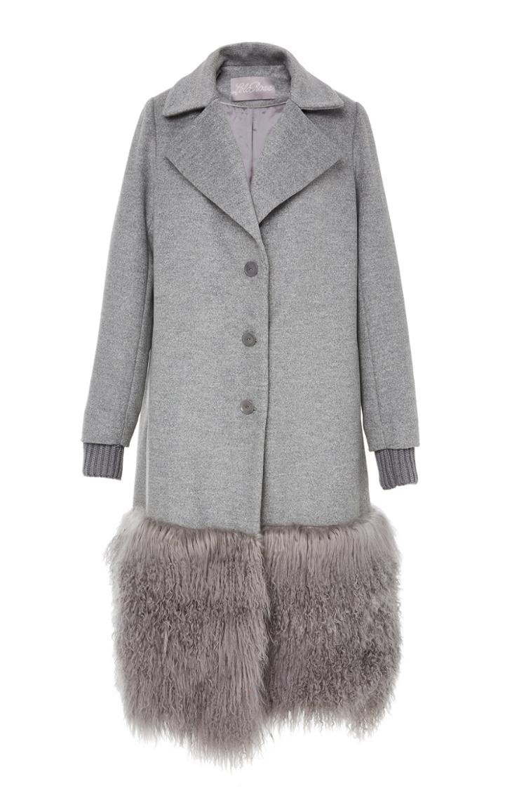 Lela Rose Fur Panel Coat