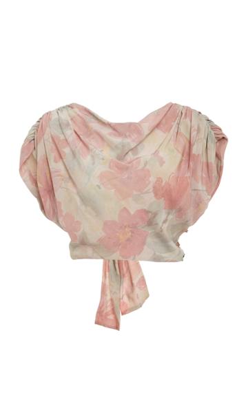 Breelayne Fortuna Knotted Floral Crop Top