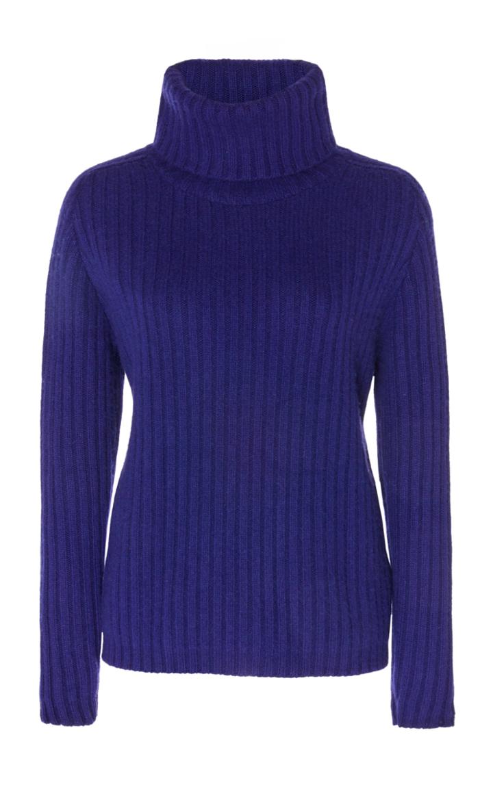 The Elder Statesman Plaited Cashmere Ribbed Turtleneck